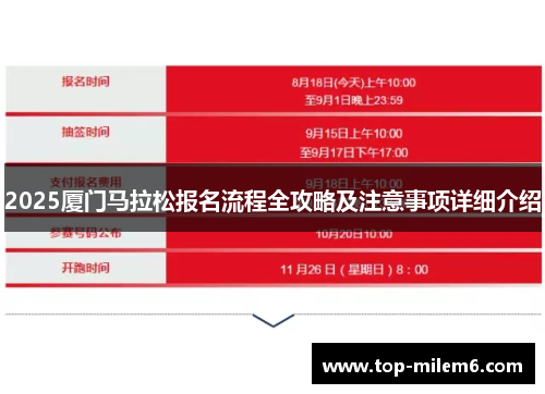 2025厦门马拉松报名流程全攻略及注意事项详细介绍