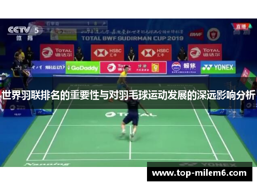 世界羽联排名的重要性与对羽毛球运动发展的深远影响分析